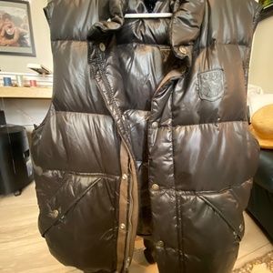 VINTAGE black polo puffer vest